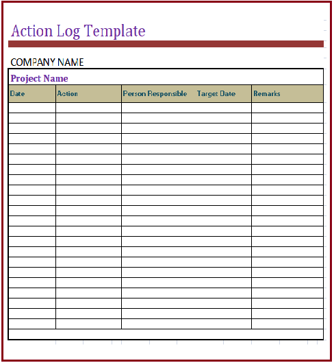 Activity Log Template Excel from www.logtemplates.org