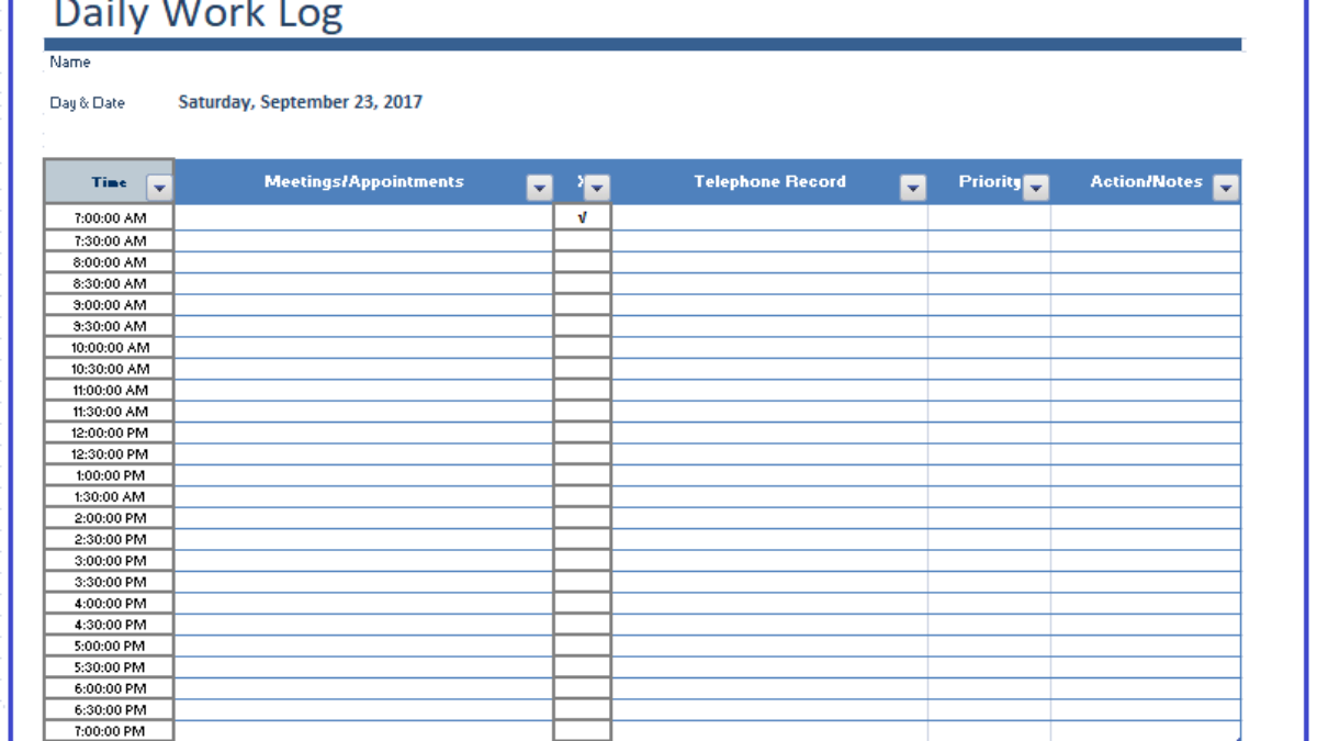 Weekly Work Log Template from www.logtemplates.org