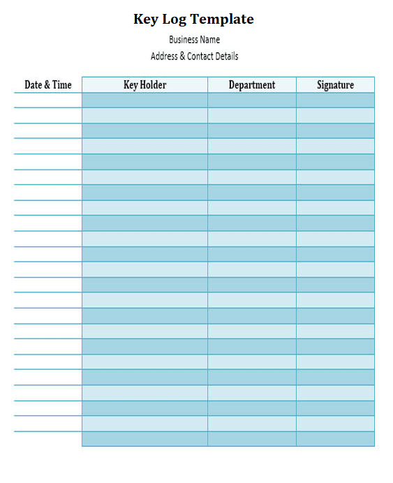 Key Log Template