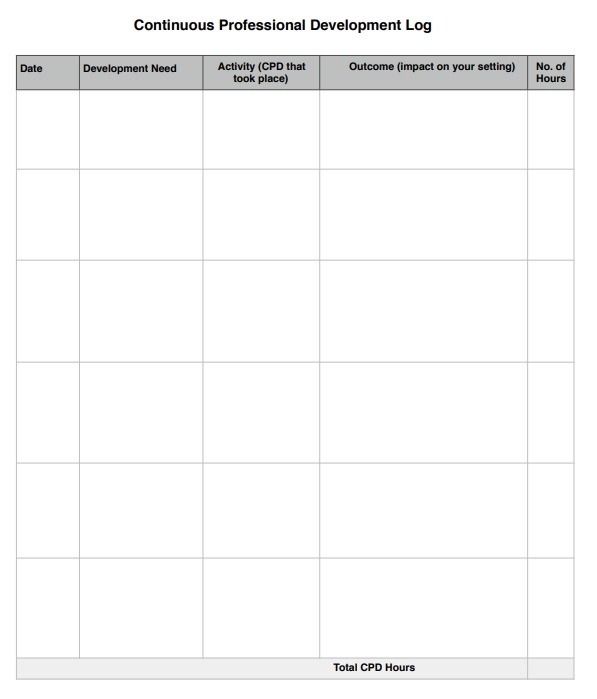 Learning Log Templates 16+ Free Printable Word, Excel & PDF Formats