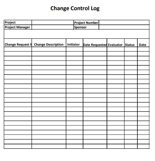 Change Log Templates 10+ Free Printable Word, Excel & PDF Formats