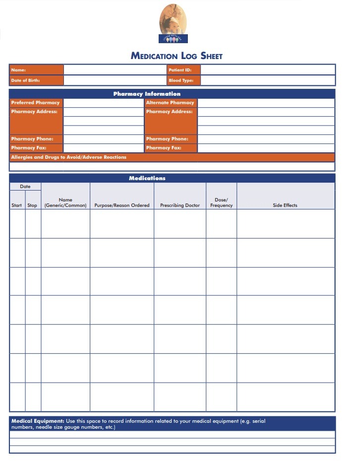 Medication Log Templates 8 Free Printable Editable Ms Word Formats Samples Examples Forms