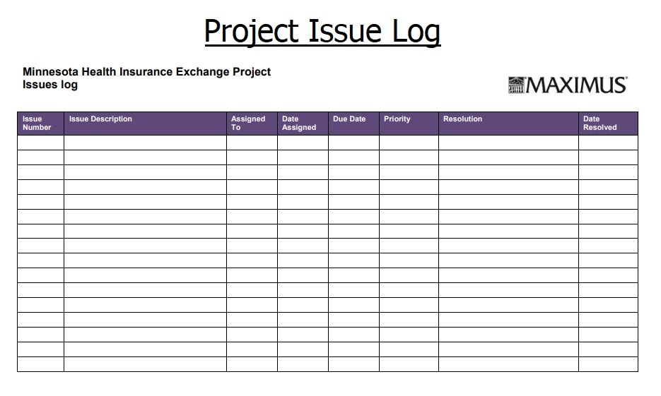 Project Log Template