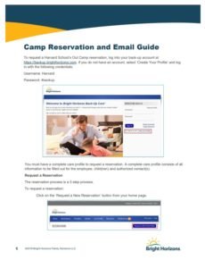 Camp Reservation Log Template