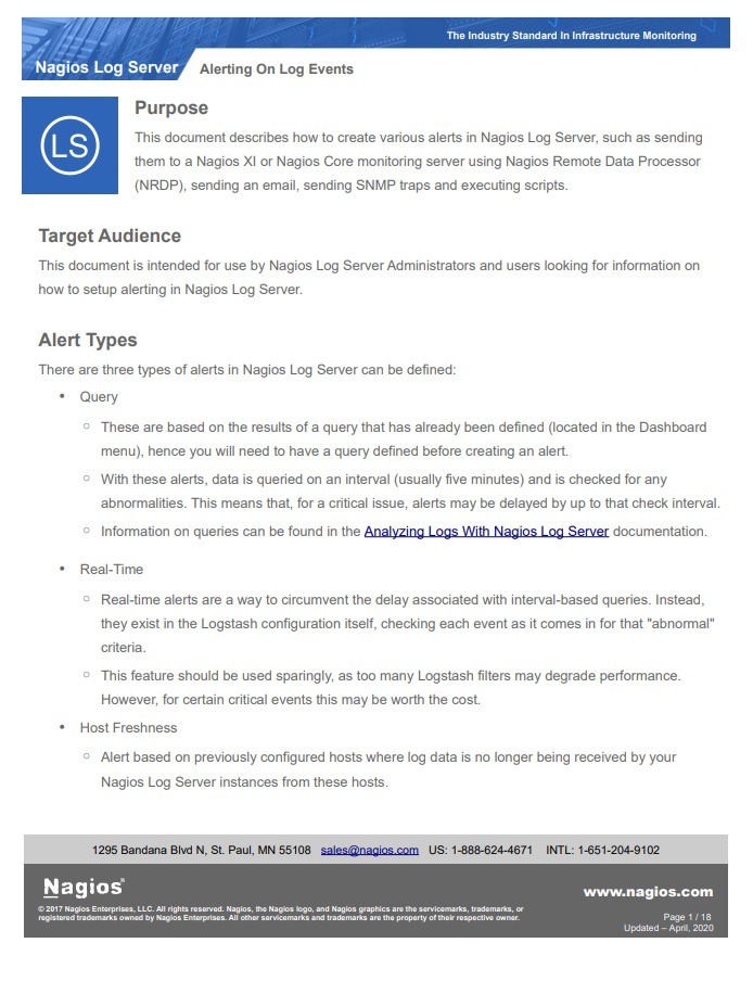 Alert Log Template PDF