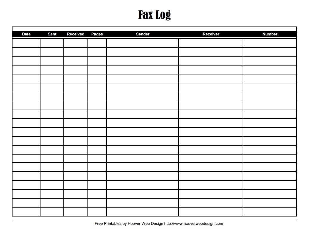 Fax Log Sheet Templates 6 Free Printable Excel Word Pdf Samples Formats Examples