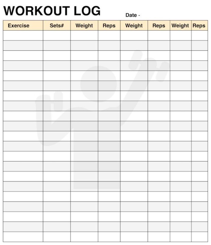 Sample Workout Log