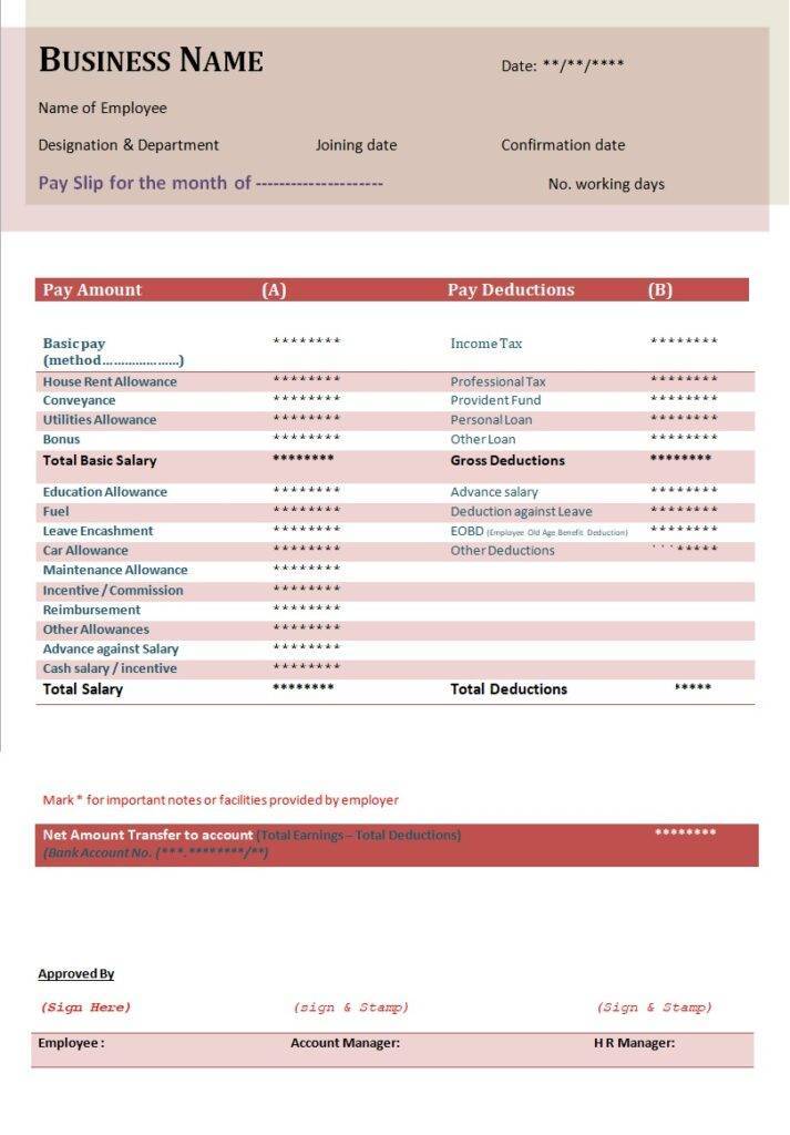 Payroll Log Template