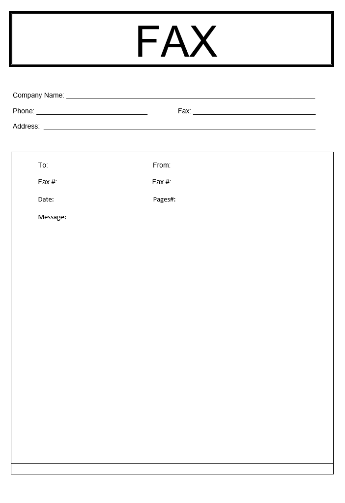 Blank Fax Log Sheet Template