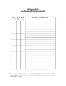 Daily Log Template PDF Pdf