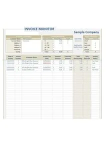 Invoice Monitor Log Template Pdf