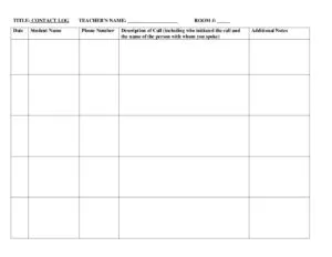 Academic Phone Log Template Pdf