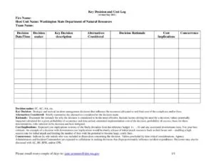 Key Decision Log Template Pdf
