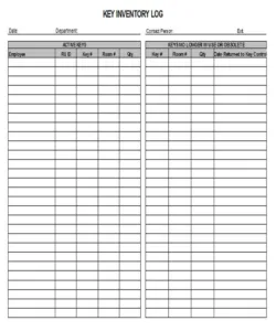 Key Inventory Log Template