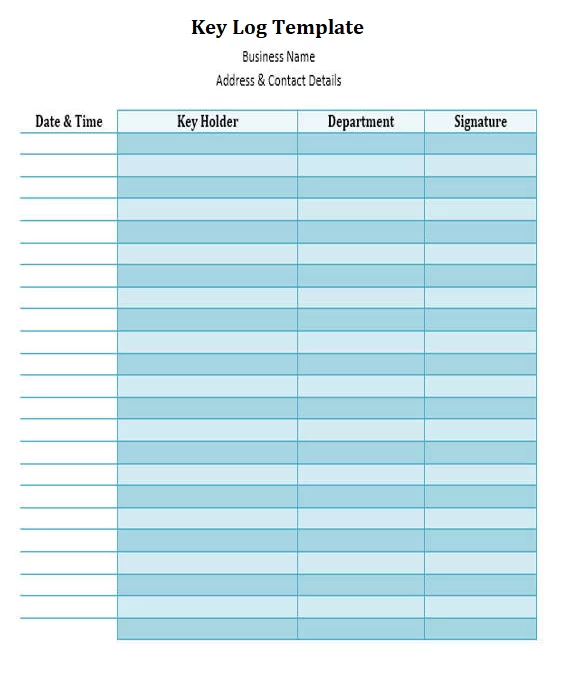 Key Log Template