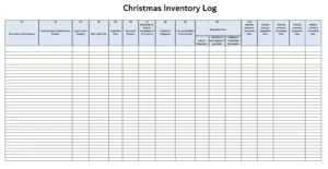 Chrismtas Inventory Log Format