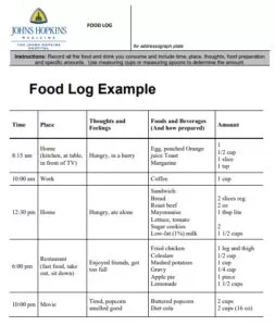 Food Log Example