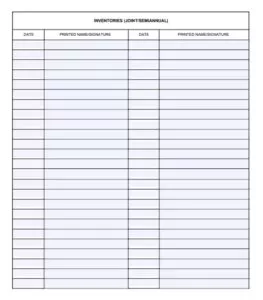 Key Inventory Log Template