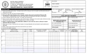 Monthly Sales Log Template