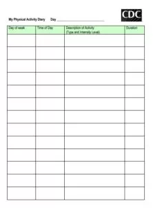 Physical Activity Log Template
