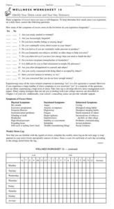 Stress Management Log Template