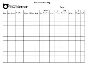 Clinic Reservation Log Template