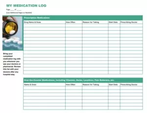 Medication Log Format