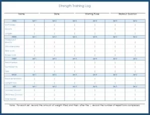 Exercise Log Format