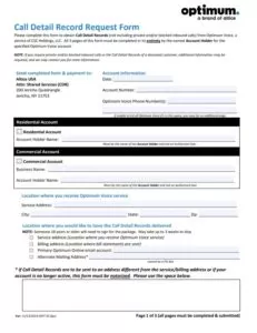 Call Log Template PDF