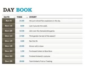 Generic Log Book Template