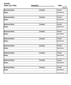 Petty Sales Log Template
