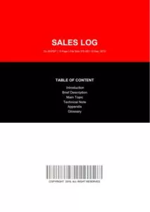 Sales Log Format