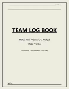 Team Log Book Template