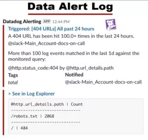 Data Alert Log Template