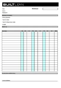 Daily Workout Log Template