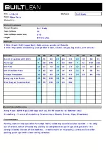 Workout Log Format