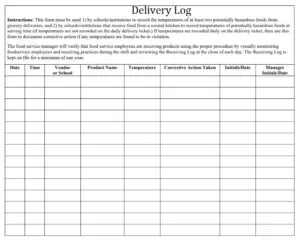 Delivery Log Format