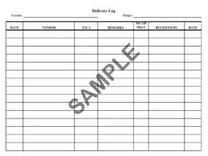 Delivery Log Template