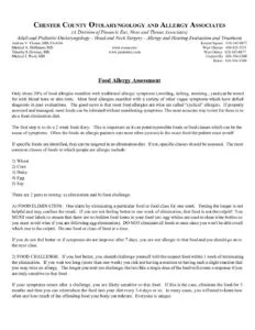 Allergy Diet Log Template Pdf