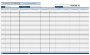 Cash Receipt Log Format