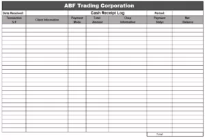Cash-Receipt-Log-Template