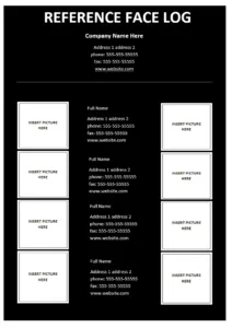 Reference Face Log Template