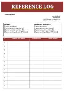 Reference Log Format