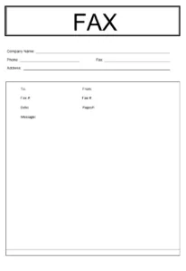 Blank Fax Log Sheet Template