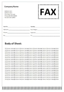 Fax Log Sheet Template Word