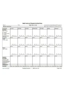 Food Log Layout Pdf
